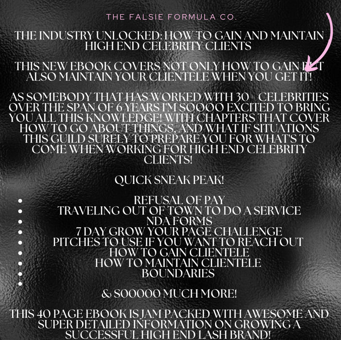 The Industry Unlocked: How to gain and maintain High-End Celebrity Clients